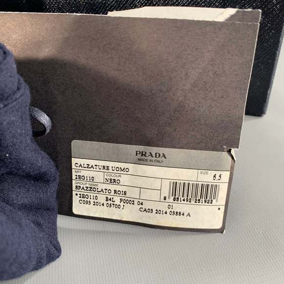 PRADA Black Mesh Leather Sneakers - Picture 10 of 11